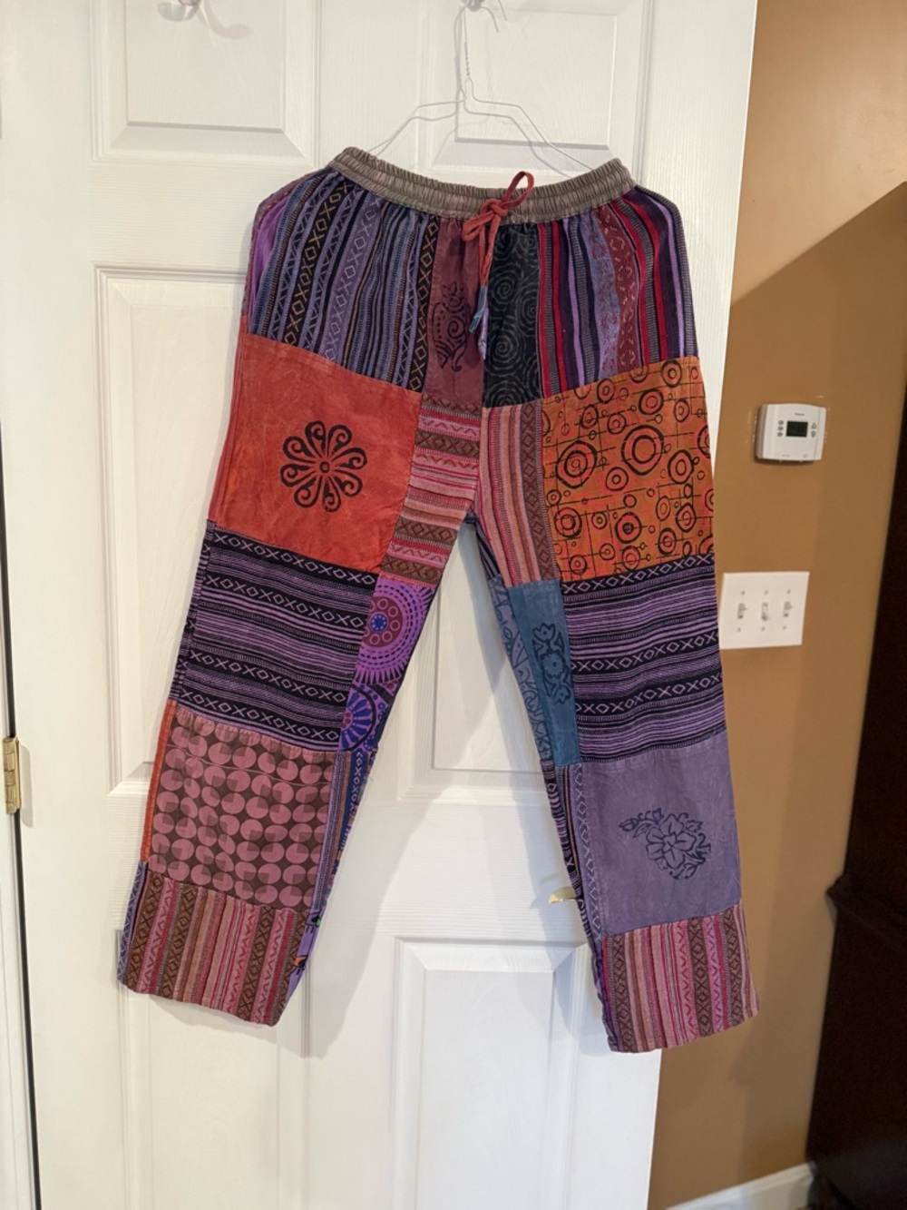 Rising International Multicolor Patchwork Elastic Waist Pants